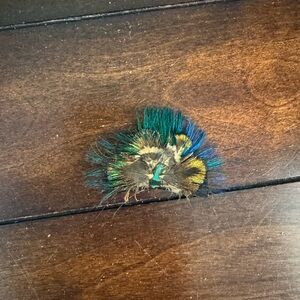 Vintage Peacock Colorful Feather brooch